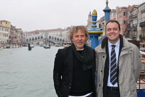 Renzo Rosso con Alessandro Maggioni, assessore ai lavori pubblici del Comune di Venezia