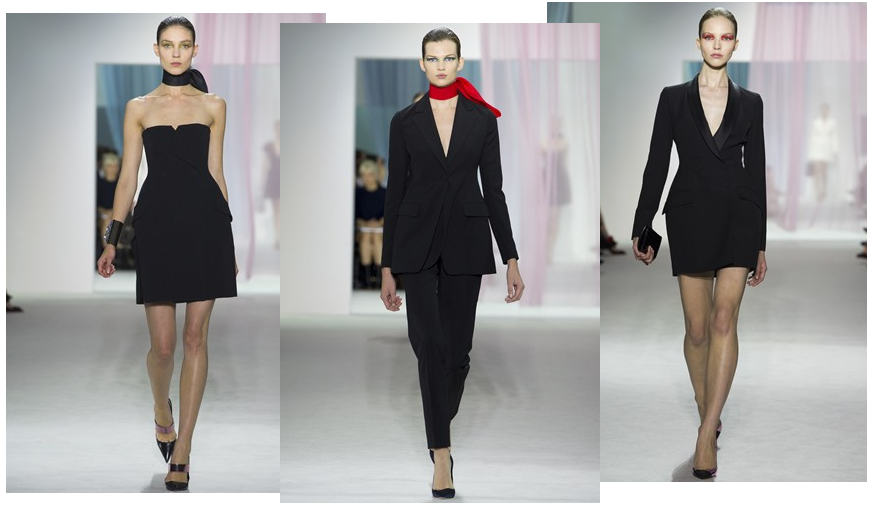 Alcuni esempi di bar jacket che Raf Simons ha proposto per la Primavera/Estate Dior 2013