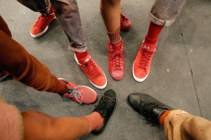 Le nuove scarpe della collezione. Credits Dimitrios Kambouris/ Getty Images. 