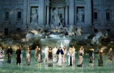 ROME, ITALY - JULY 07:  Models walk the runway at Fendi Roma 90 Years Anniversary fashion show at Fontana di Trevi on July 7, 2016 in Rome, Italy.  (Photo by Victor Boyko/Getty Images )