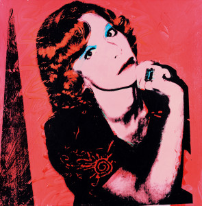 Andy Warhol, Ritratto di Madame Smith, 1974, Pittura acrilica e serigrafia su tela, Collezione privata 