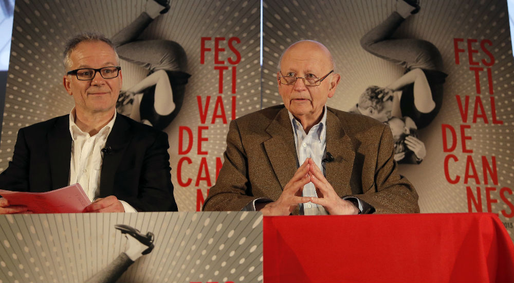 A sinistra il Direttore Creativo Thierry Fremaux e accanto il presidente del Festival del Film di Cannes Gilles Jacob