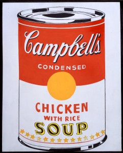 Campbell's Soup Can Chic. Andy Wharol. Courtesy of Press Office