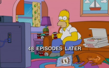 Anche i Simpson ironizzano sulla "dipendenza" da Netflix (Credits hellogiggles.com)