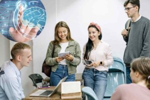 gruppo di persone insieme, immagine cervello